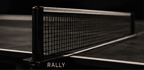 Close view of a table tennis net